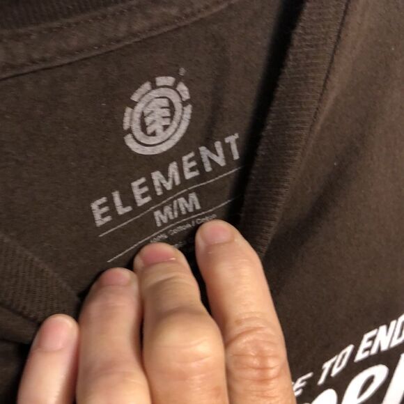Element Men’s Brown T-shirt Size Medium - Picture 3 of 4